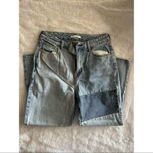 Light Blue Patchwork PacSun Mom Jeans